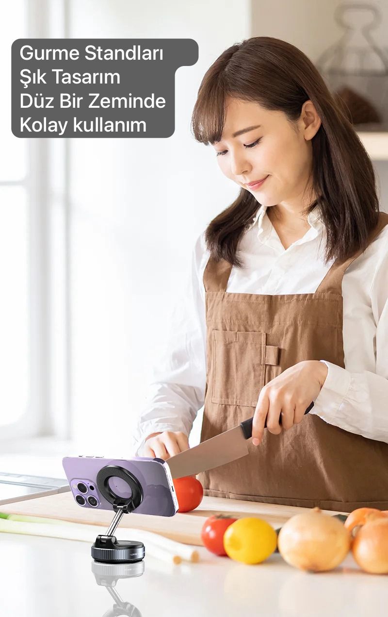 VAKUMLU MANYETİK ARAÇ TELEFON TUTUCU