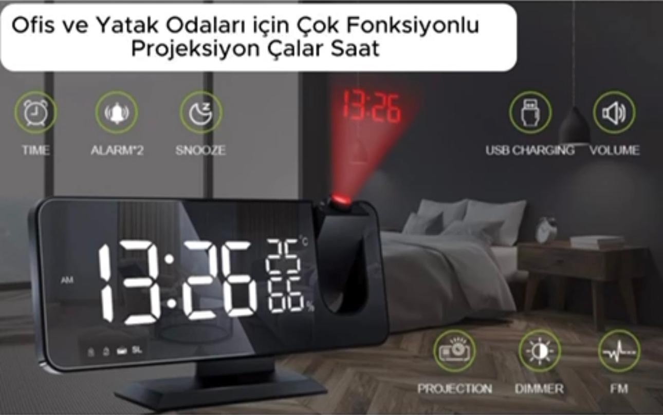 PROJEKSİYONLU AKILLI ÇALAR SAAT